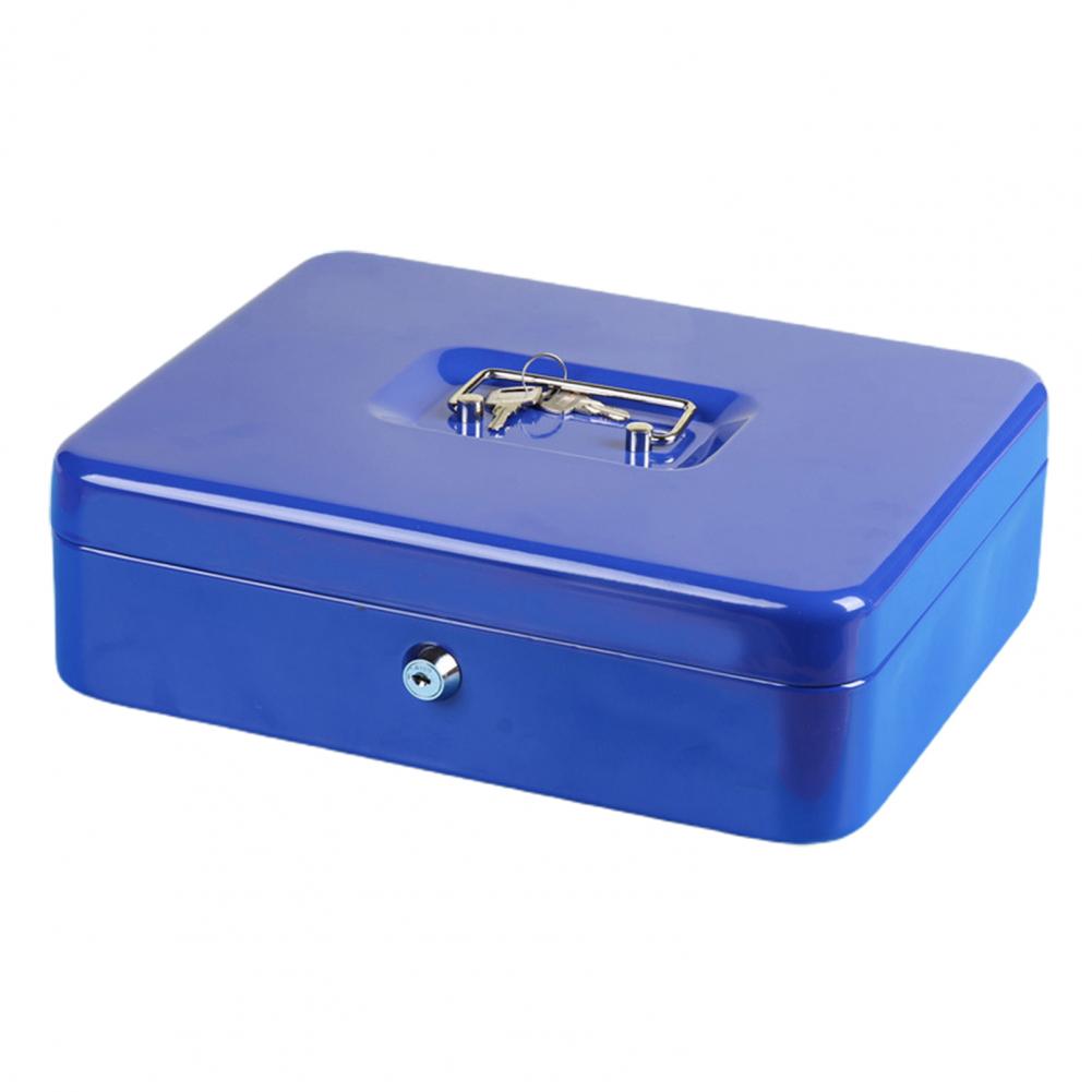 Mini Metal Money Box with Lock And 2 Keys Fireproof Cash Safe Box Anti-theft Secure Multi Compartments Storage Case Orgnizer