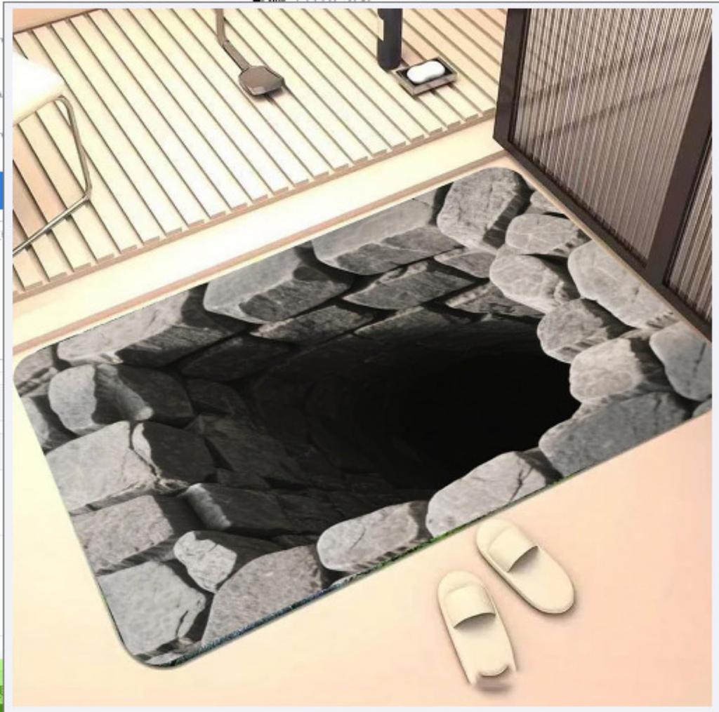 3D Visual Entrance Door Mat And Household Bathroom Floor Non- Mat