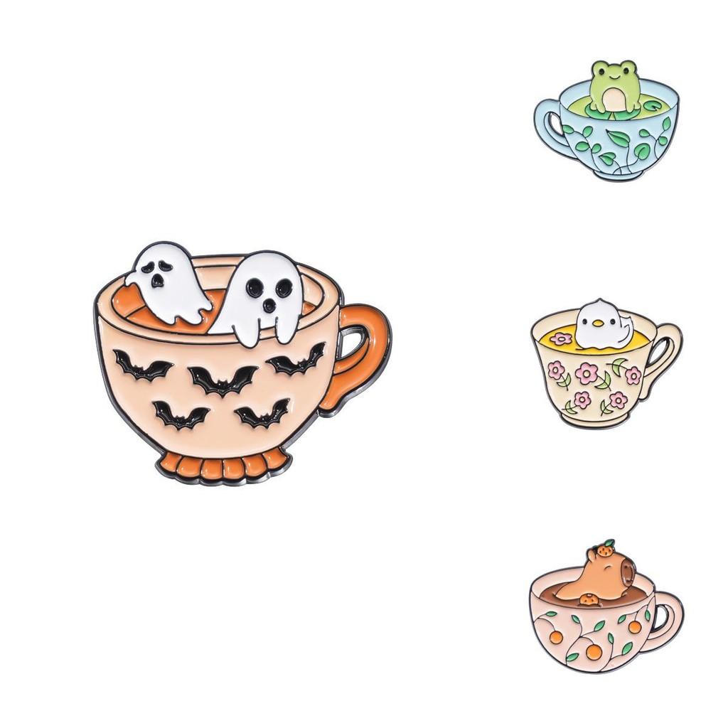 Adorable Capybara Cat Frog Pin Creative Cartoon Animal Brooch For Stylish Decoration