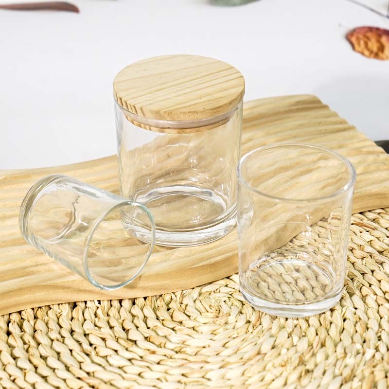 Promotional Classic 1oz 4oz 7oz 10oz 14oz Candle Jar Wall Candle Containers Empty Clear Thick Cups Holder Small Candle Jar
