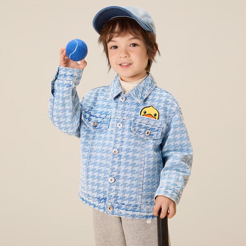 B.Duck Boys  Houndstooth Denim Jacket 120