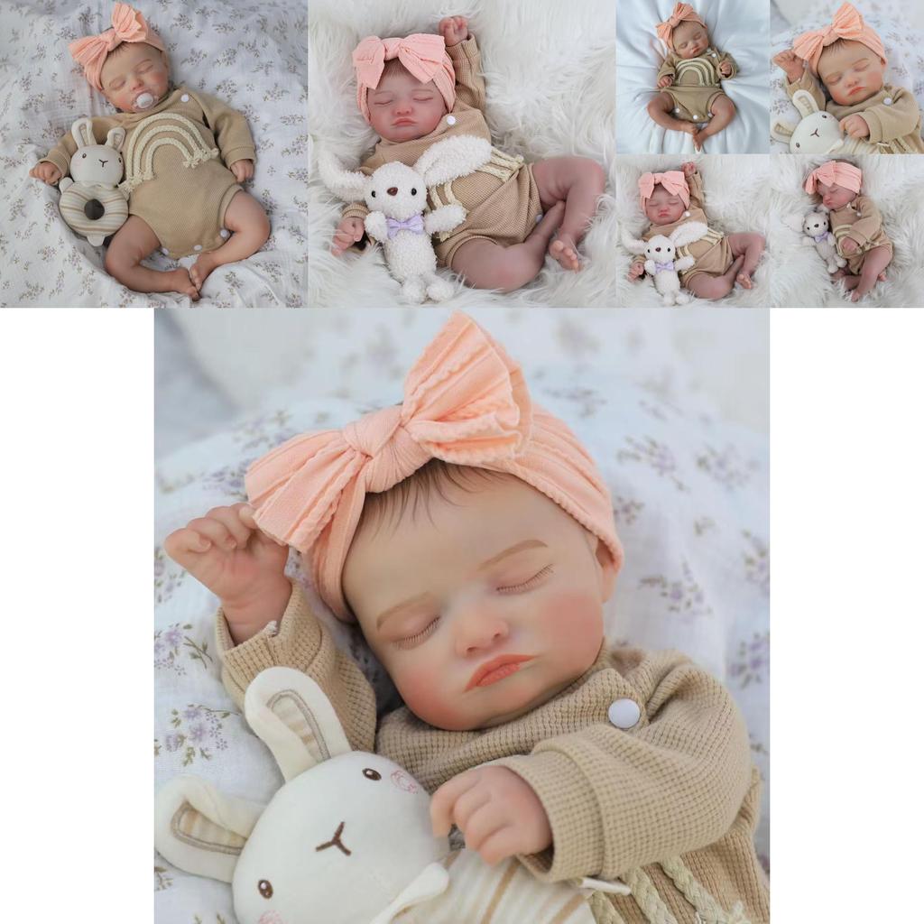 Reborn Silicone Doll Long Sleeve Khaki Costume Child Gift For Christmas