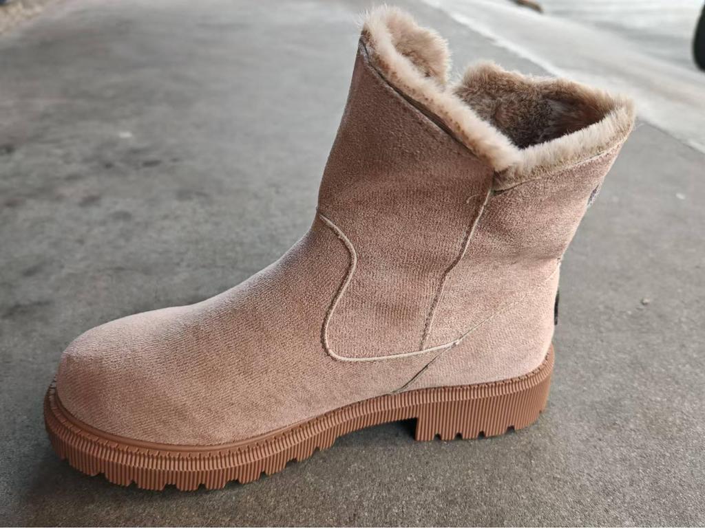 New Women's Winter Martin Boots with Warm Fur Lining and Thick Sole