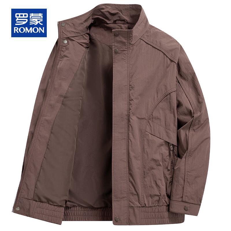 

ROMON Men s Stand-up Collar Casual Zipper Jacket 3XL 195/108A