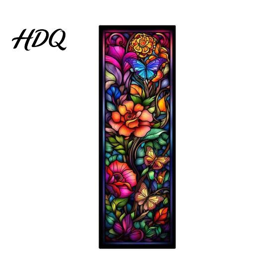Colorful Bookmark Set Stained Glass Flower Bookmark Floral Acrylic Suncatcher Rose Design