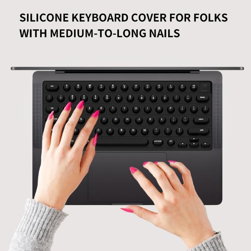 Erhöhte Silikon-Tastaturschutzfolien für 14/16- und Air 13/15-Tastaturen mit langen Fingernägeln – ideal zum Lernen oder Arbeiten