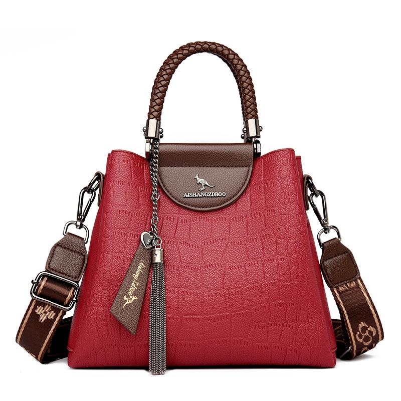 Luxusní ležérní taška móda krokodýl vzor PU kůže Dámské kabelky Značka Návrhář Velkokapacitní taška přes rameno