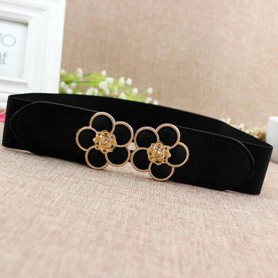 Summer Women Stretch Elastic Wide Corset Waist Belts Metal Buckle Fabric Strap Female Apparel Accessories Dress Waist