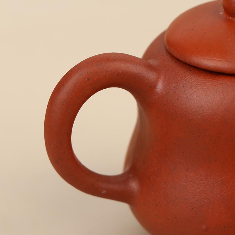 25Ml Enameled Pottery Teapot Pocket Hand Teapot Handstand Fingertip Kettle Tea Pet Dark-Red Enameled Pottery Teaset Accessories