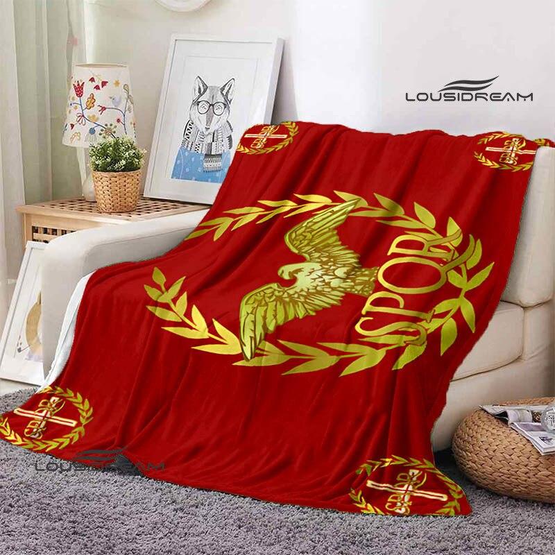 Coperta stampata romana SPQR Calda e bella flanella Coperta decorativa alla moda morbida e confortevole Coperta da viaggio per la casa