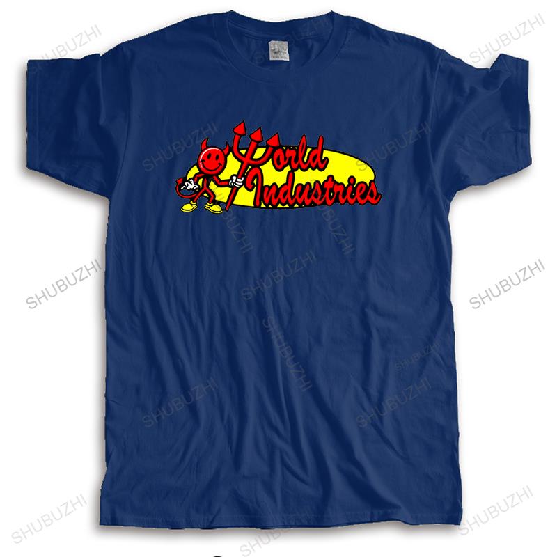 GUOYAN TOP Heren T-shirt zomer mannen hoge kwaliteit T-shirt Zeldzaam WORLD INDUSTRIES SKATEBOARDING unisex merk T-shirt vintage L