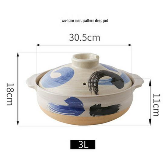 Bao Yi High-Temperature Japanese Ceramic Clay Soup Pot for Gas Stove