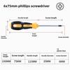 Industrial Grade Cross Flat Head Screwdriver Tool with Strong Magnetic Tip and Non-Slip Handle.