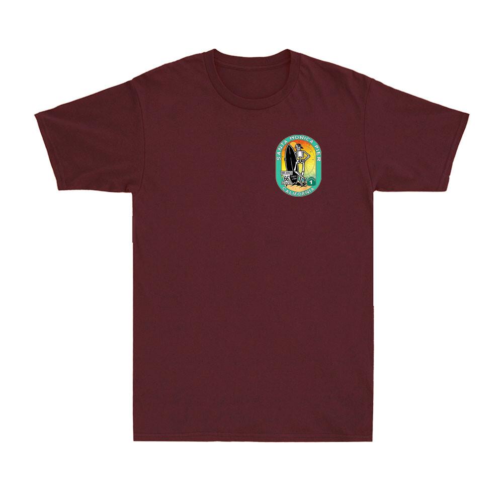Santa Monica Pier US Highway 66 meets PCH California route 1 Retro Unisexs TShirt
