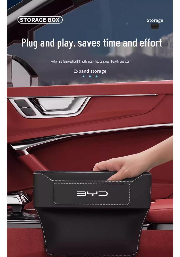 BYD Car Seat Gap Storage Box for Song PLUS, Qin, Han, Tang, Yuan, Dolphin, Seal, Frigate 07