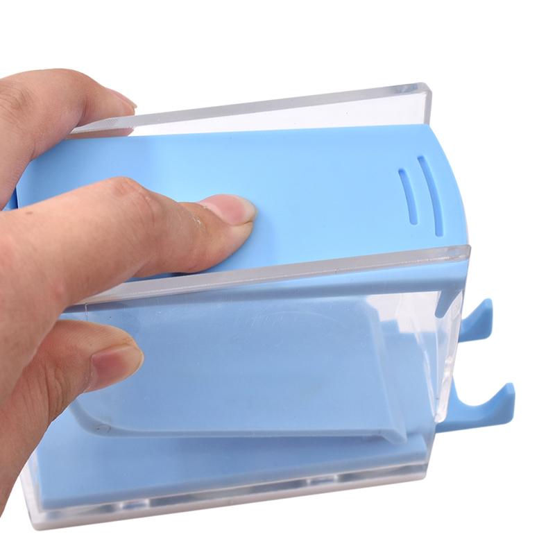 Dental Cotton Roll Dispenser Holder Press Type Box Holder Dental White Blue Color Orthodontics Products Dentistry Lab Supplies