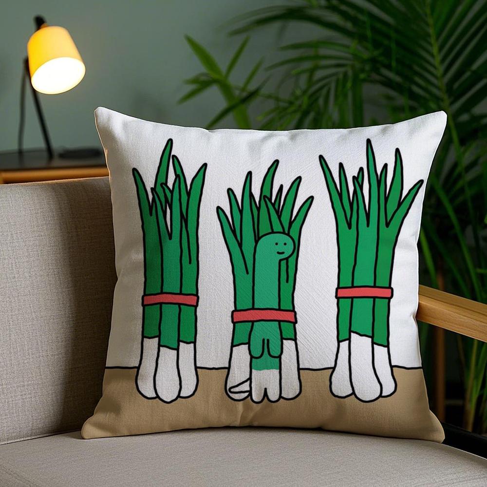 Cartoon Art Joguman Cushion Cover Soft Short Plush Double-Sided Printing Home Decor Machine Washable Pillow Case Gift