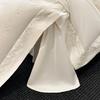 Beige Egyptian Cotton Bedding Set Luxury Hotel Style Embroidery Duvet Cover Set Flat/Fitted Bed Sheet Pillowcases Home Textiles