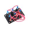 Universal Engine Start Push Button 3 Gang Switch Power Fuses Holder Control Panel Compatible for 12V/24V Marine Vehicles