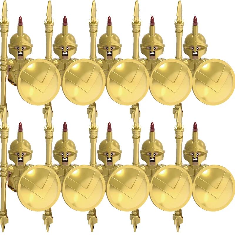 Zabawki dla dzieci Średniowiecze Starożytna Grecja Ciężka piechota Zbrojny rycerz Łucznik Figurki wojskowe Sprzęt bojowy Model Prezenty dla chłopców