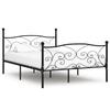 VidaXL Bed Frame and Slat Base Black Metal 120 X 200 Cm