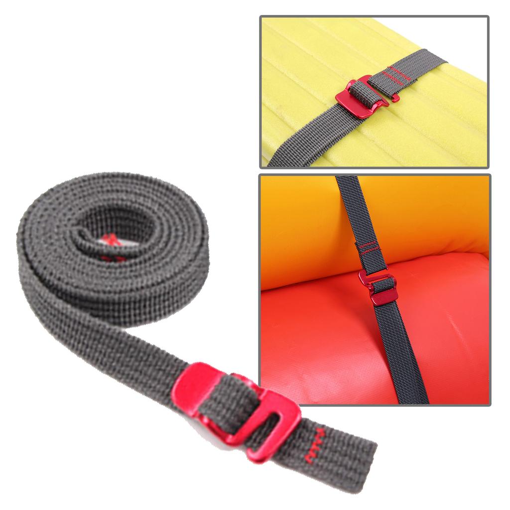 Nylon Tape Rope with Quick Release Hook Tension Belt 150cm Cord Travel Backpack Outdoor Buckle Tie Down Belt Cargo Strap