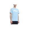 Fila Fitted Round Neck Letter Print T-Shirt Men Tops Light-Blue F11M329101F-LB