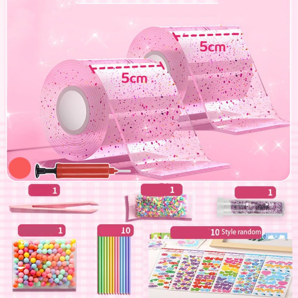 Transparent Blowing Bubble Full Set Reusable Nano Tape Crafts Nano Tape Toys School Supplies