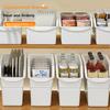 Jiabangshu Kitchen Storage Basket with Wheels Large Storage Box Spice Miscellaneous Cabinet Storage Box Under Sink Pull-Out Organizer Basket