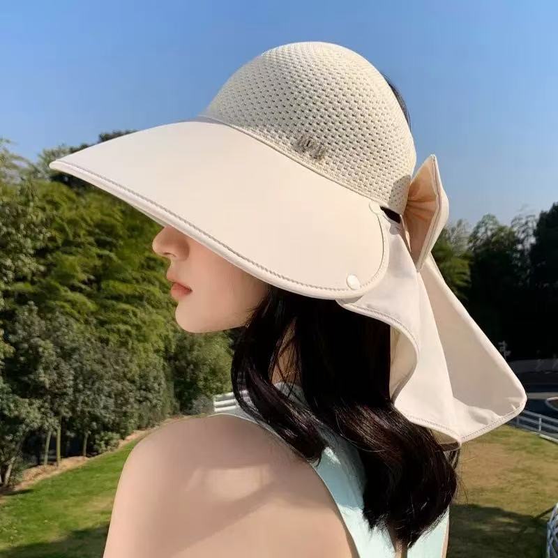 Summer shawl sun hat outdoor UV protection large brim bucket hat sun hat neck protection breathable sun protection hat