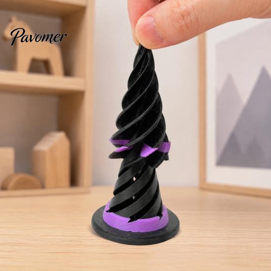 Relaxing Finger Motion Tool 3D Printed Fidget Toy with Animal/Witch Hat/Pumpkin/Corn Designs, Creative Spiral Toy, Spinner Sensory for Kids