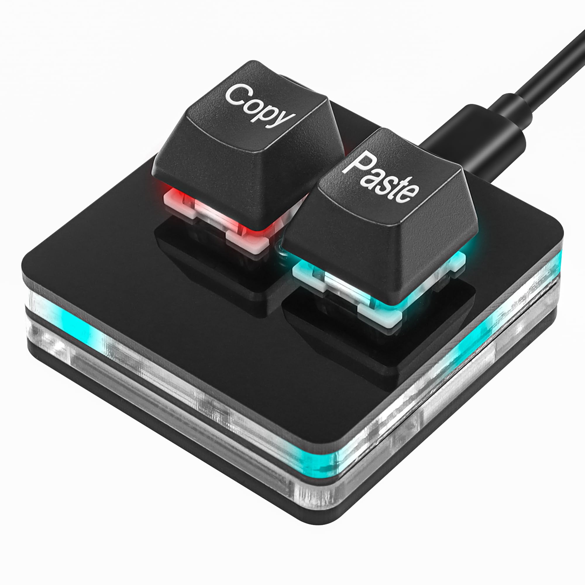 

SinLoon USB Mini 2-Key Keyboard, 2-Key Copy and Paste Keyboard, OSU Keyboard, Hot Swap, One-Handed Mechanical Gaming Keyboard with USB Cable, for