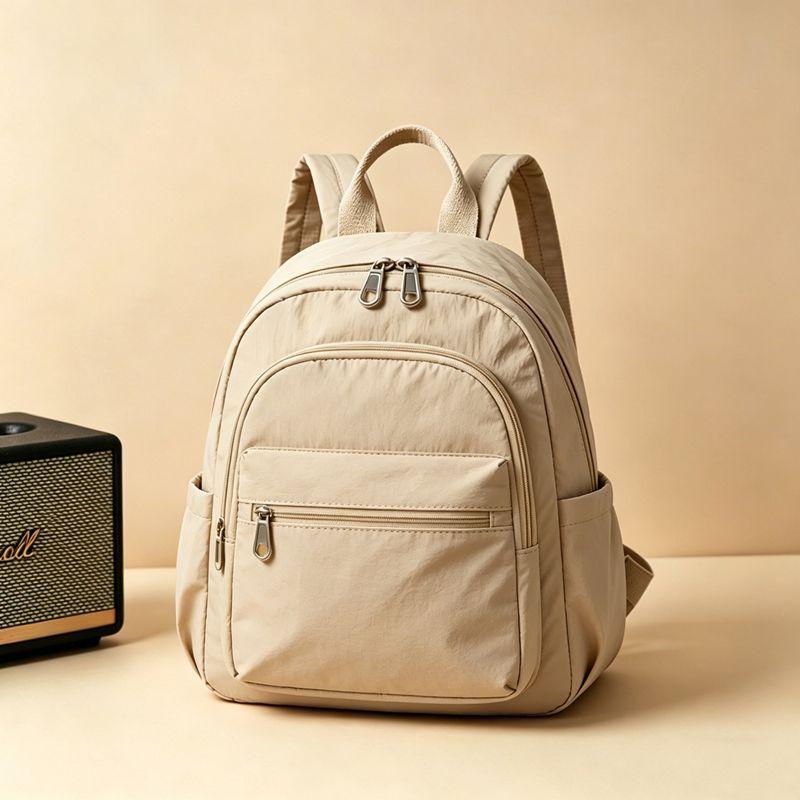 Schoolbag1011 New Casual Backpack Women's Fashion Versatile Light Travel Small Backpack Large Capacity Multi-Pocket Commuter