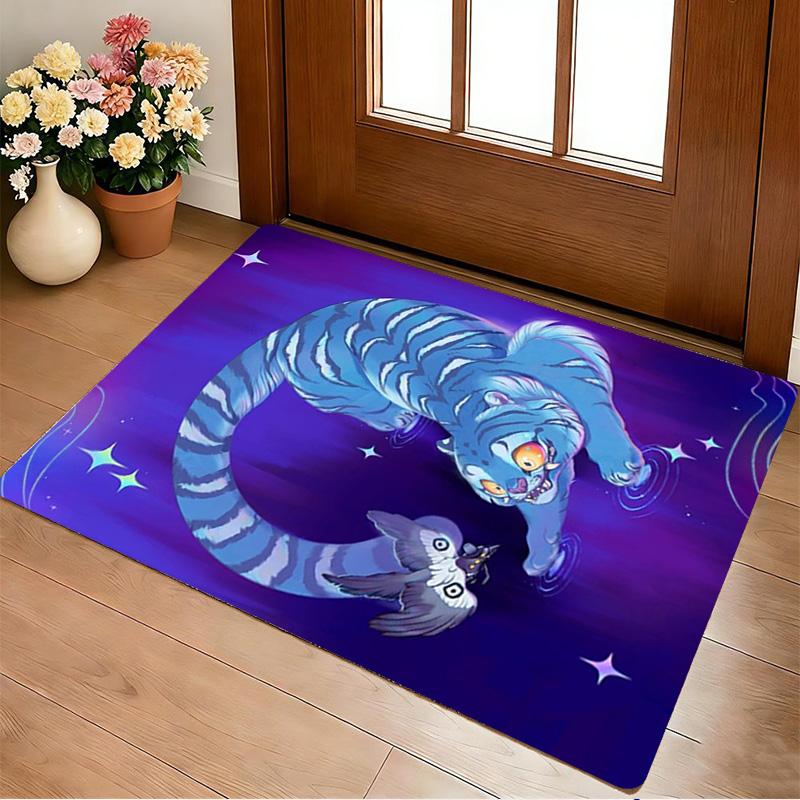 Blue Tiger Living Room Non-Slip Area Rug Soft Carpet for Bedroom Game Playroom Sofa Office Home Decor Doormat Christmas Gift C9211260
