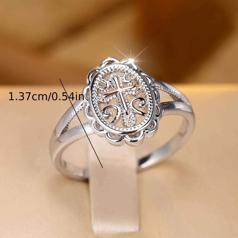 Mode S925 Sterlingsilber Exquisite Hohl Design Kreuzringe für Damen Fingeraccessoires Partyschmuck Geschenk