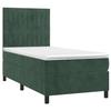 3143124 vidaXL Lit à sommier tapissier avec matelas Vert foncé 90x200 cm
