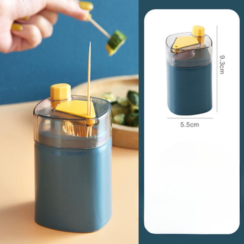 

Автоматическая коробка для зубочисток, бытовое ведерко для зубочисток с нажимным механизмом, портативная туба для зубочисток, банка для зубочисток 1pc серый