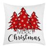 New Christmas Short Plush Pillow Cover Peach Skin Digital Printing Cushion Cover Christmas Snowman Pattern