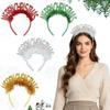 Glitter Christmas Hairband Star Sequin Party Photo Props Happy New Year Headband Party Supplies