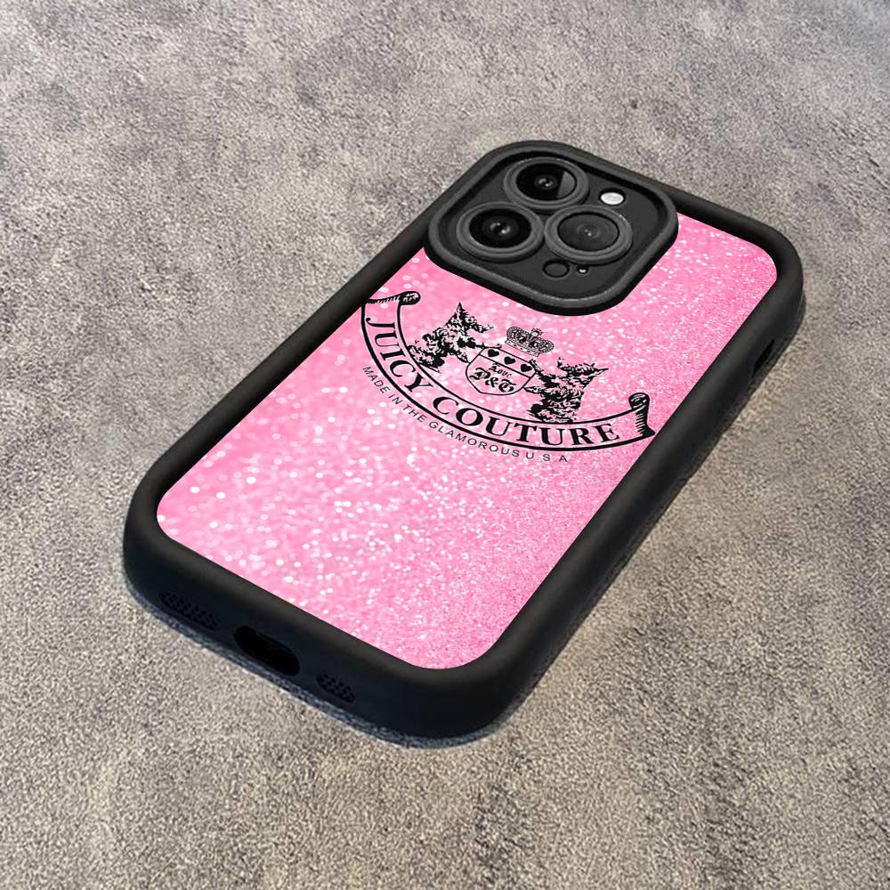 J-Juicy Logo C-CoutureS-S Phone Case For IPhone 17 16 15 14 13 12 11 Pro Max 16E Plus INS Soft Cover iPhone 13