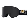 Adult ski goggles with cylindrical magnetic flip-up design, compatible with prescription lenses, unisex style, suitable for skiing and mountaineering