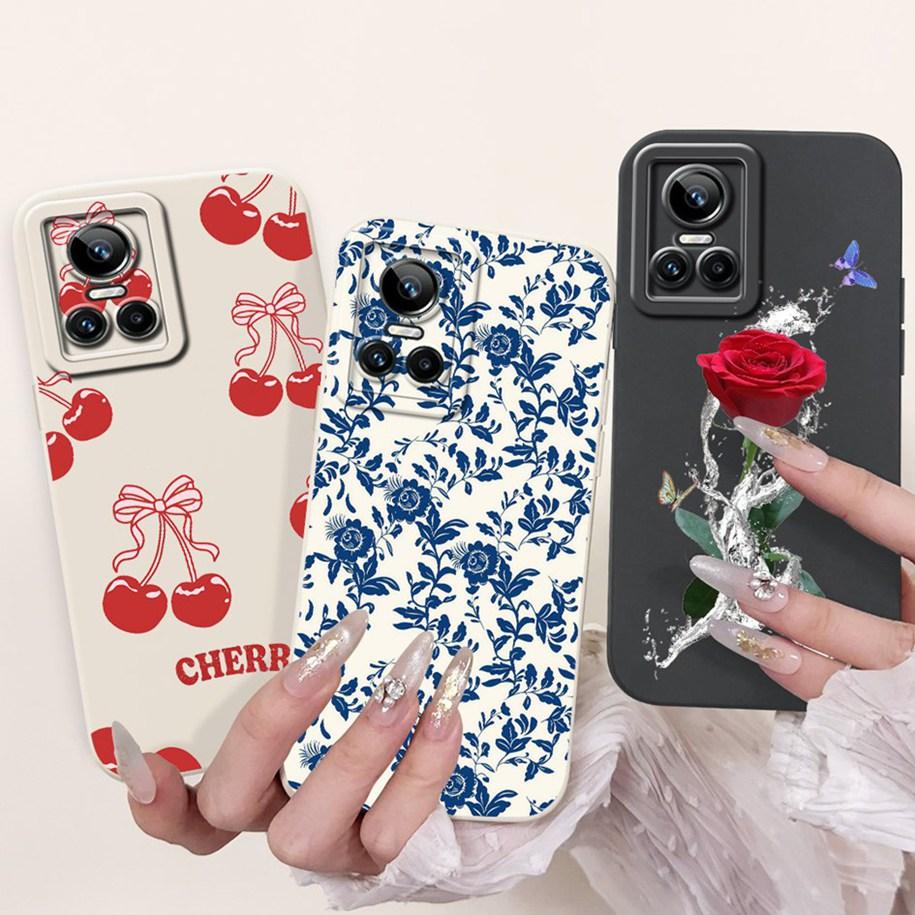 For Realme GT Neo 3 5G Case New Fashion Flower Shockproof Silicone Soft TPU Matte Cover For Realme GT Neo3 80W GTNeo3 Phone Bags