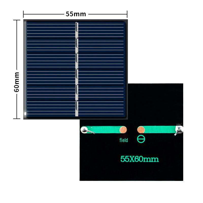 3V 150MA 55x60mm DIY-Solarpanel für Spielzeugstromerzeugung