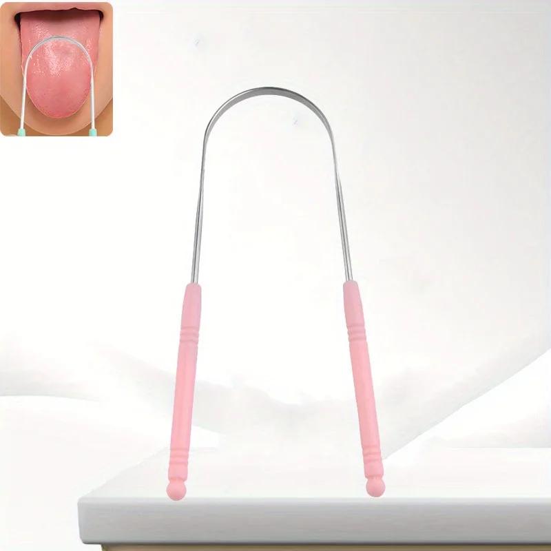 

Stainless Steel Tongue Scraper, Unisex Tongue Coating Cleaner, U-shaped Tongue Coating Brush, Breath Remover, Iron Box Set