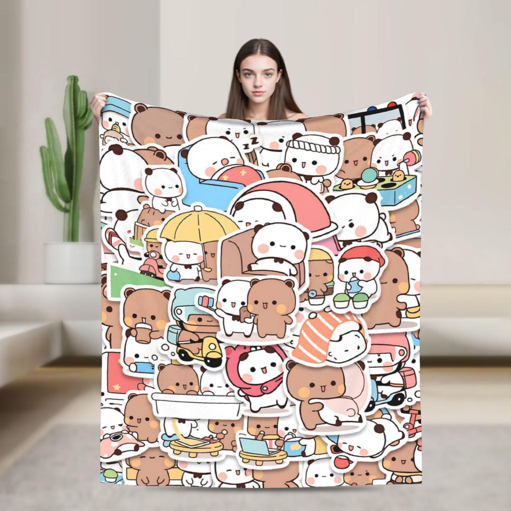 bubu dudu love Flannel Blanket Adults Child  Super Soft Throw Blanket Winter Outdoor Bedspread Sofa Bed Cover