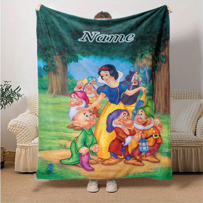 Custom 1pc Snow White's Garden Blanket, Soft And Comfortable Blanket, Casual Warm, Camping Travel Blanket, Good Birthday Gift Q90814