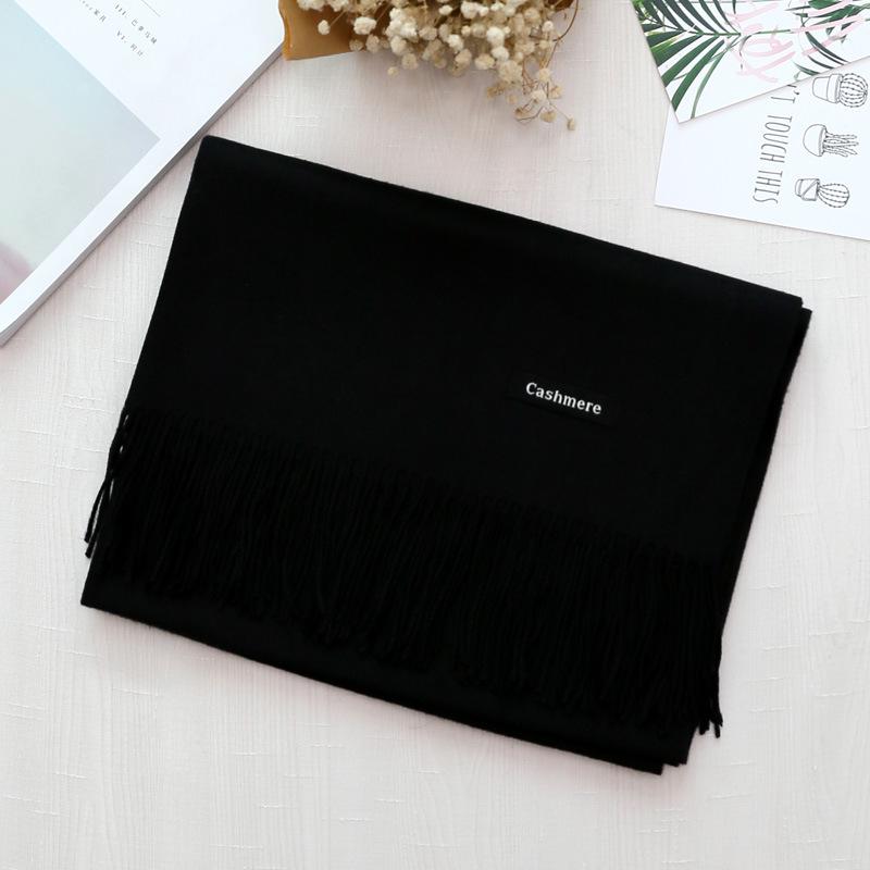 

Шарф под кашемир - Однотонный, Теплый красный и Темно-синий с кисточками, Идеально подходит для женской зимней одежды и ежегодных собраний 70*200 cm