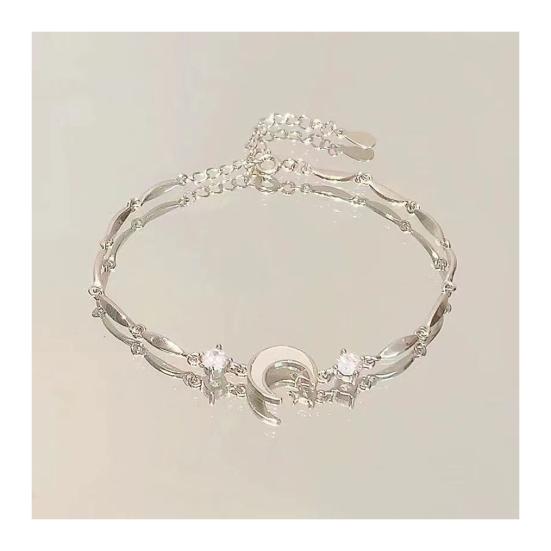 Women Bracelet Shiny Cubic Zirconia Flower Shape Bangle Adjustable Length Sweet Bracelet Versatile Fashion Accessory