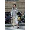 Striped Long-sleeved Shirt Jacket for Women Autumn New Loose Casual Lapel Shirt