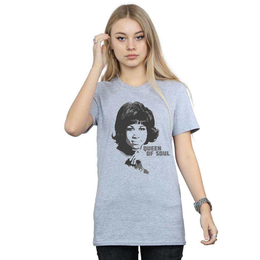 Aretha Franklin Womens/Ladies Queen Of Soul Cotton Boyfriend T-Shirt